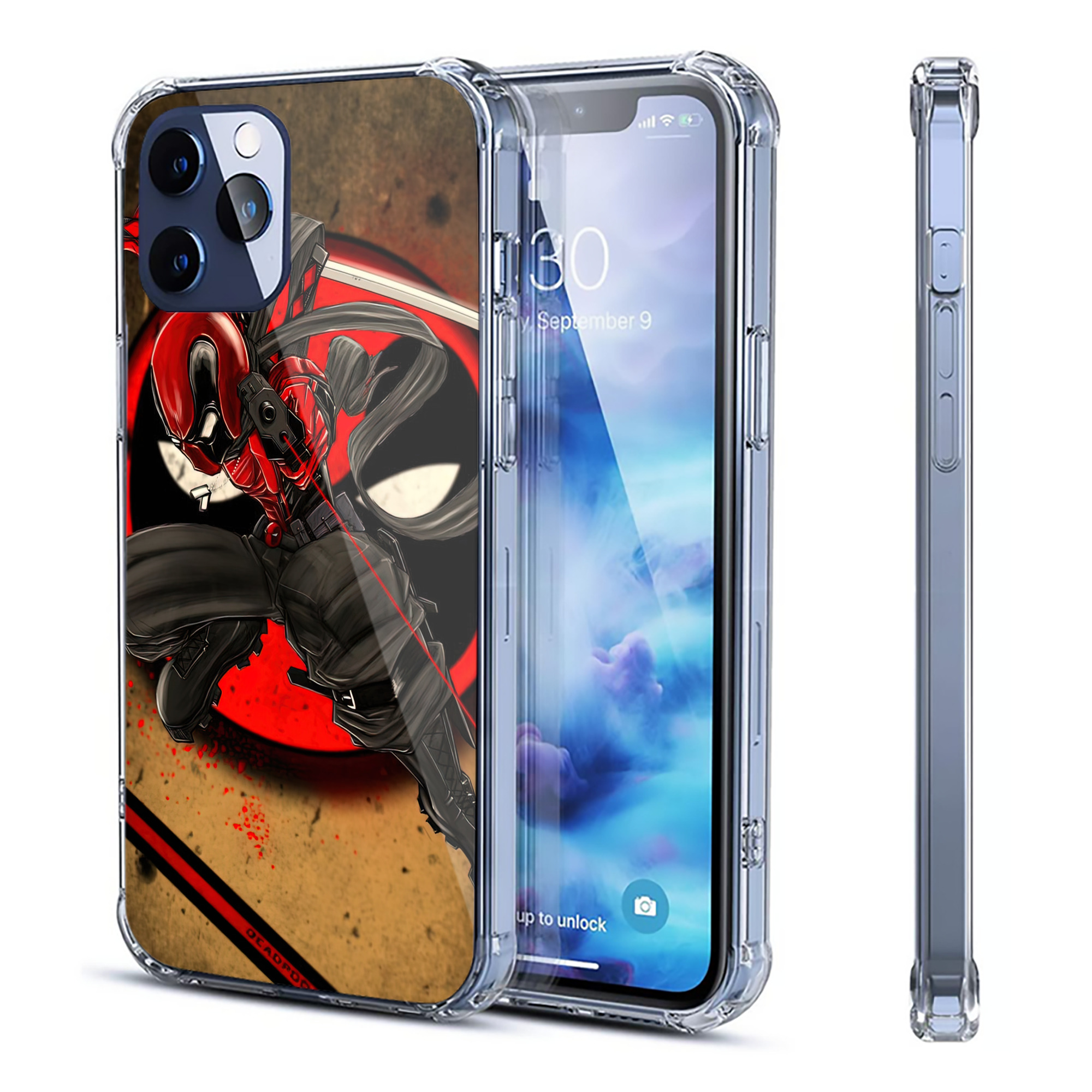 （画像用） Deadpool デッドプール 【iPhone 12シリーズ対応】透明スマホケース（クリアソフトケース）